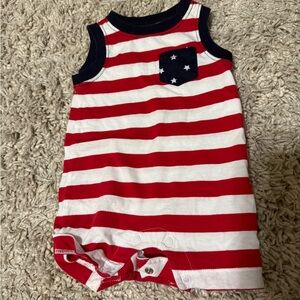 The Children's Place Red and White Striped Bodysuit